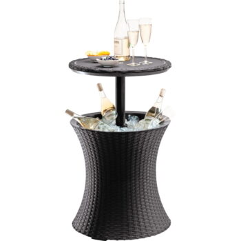 Okrúhly záhradný stolík so zásobníkom na ľad 49.5x49.5 cm Cool – Keter - Image 3