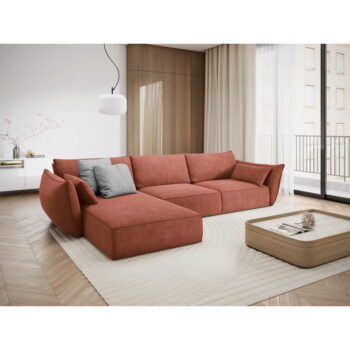 Červená rohová pohovka (ľavý roh) Vanda - Mazzini Sofas - Image 4