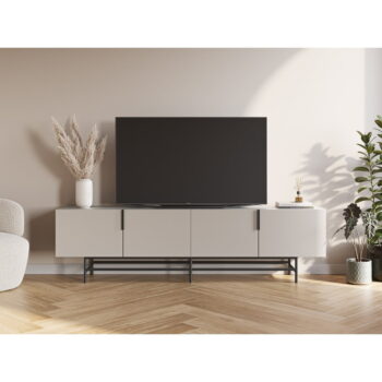 Krémový TV stolík 200x63,5 cm Eldia – Marckeric - Image 7
