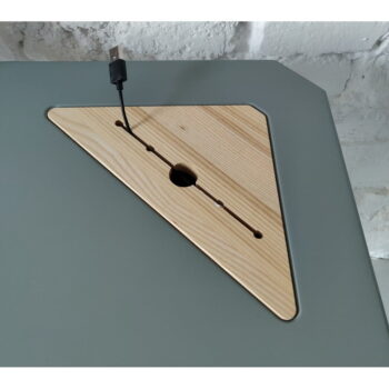 Biely rohový pracovný stôl Ragaba Ashme – Obrázok 6