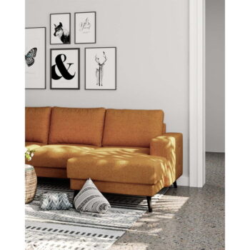 Oranžová rohová pohovka (ľavý roh) Fynn – Ghado – Obrázok 5