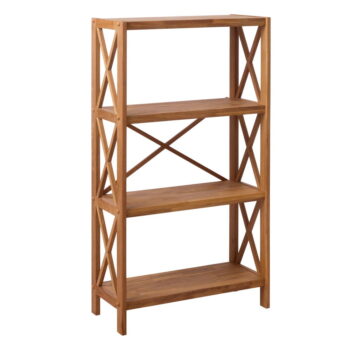 Regál z dubového dreva v prírodnej farbe 70x124 cm X-Shelf – Unique Furniture - Image 2