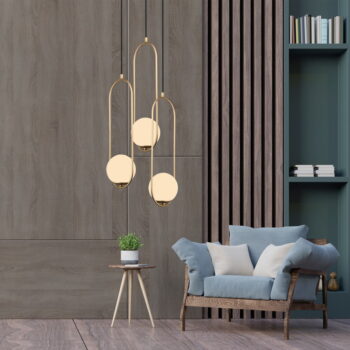 Závesné svietidlo v zlatej farbe Squid Lighting Arch, výška 146 cm – Obrázok 4