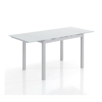 Rozkladací jedálenský stôl so sklenenou doskou 70x110 cm Fast – Tomasucci - Image 2