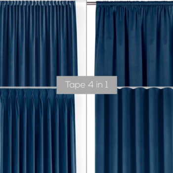 Modrý zamatový dimout záves 400x270 cm Velto – Filumi - Image 5