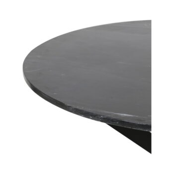 Čierny okrúhly jedálenský stôl s doskou v dekore mramoru ø 120 cm Tomochi – Light & Living - Image 5