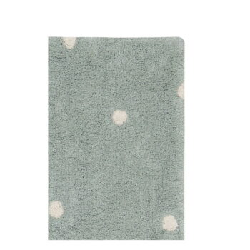 Prateľný ručne tkaný bavlnený detský koberec v mentolovej farbe 100x150 cm Mini Dot Blue Sage – Lorena Canals - Image 4