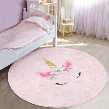 Ružový detský koberec ø 120 cm Comfort – Mila Home – Obrázok 6