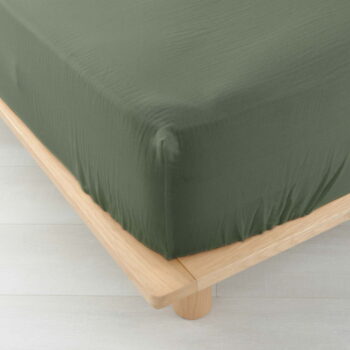Kaki napínacia mušelínová plachta 140x190 cm Angelia – douceur d'intérieur