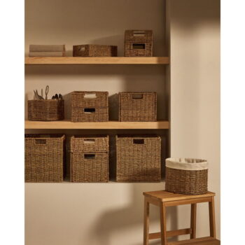 Košíky z morskej trávy v súprave 2 ks 35x25x25 cm Tossa – Kave Home - Image 3