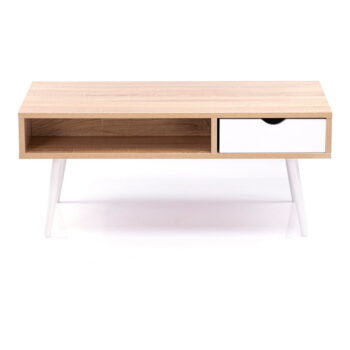 Konferenčný stolík s doskou v dubovom dekore v prírodnej farbe 50x100 cm Mexo – Homede - Image 4