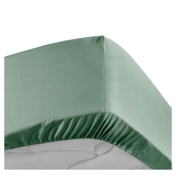 Zelená napínacia plachta z bavlneného perkálu 140x190 cm Percaline – douceur d'intérieur - Image 4