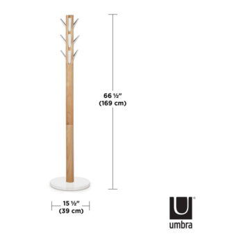 Biely prírodný vešiak z kaučukového dreva Flapper - Umbra – Obrázok 4