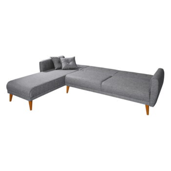 Sivá rozkladacia rohová pohovka Aria – Balcab Home - Image 5