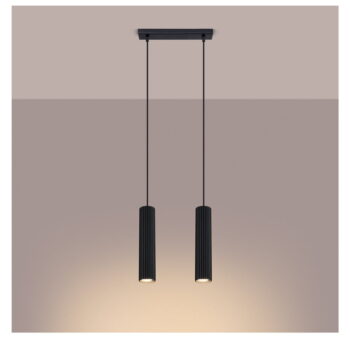 Čierne závesné svietidlo Gleam – Nice Lamps - Image 2