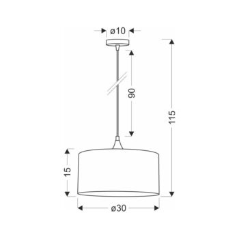 Tmavozelené závesné svietidlo s textilným tienidlom ø 30 cm Patti – Candellux Lighting - Image 3