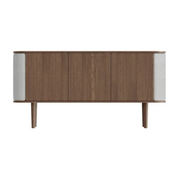 Sivo-hnedá nízka komoda v dekore duba 150x75 cm Treasures – UMAGE - Image 2