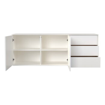 Biela nízka závesná komoda 168x61 cm Wall – Tenzo – Obrázok 6