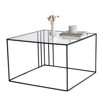Čierny konferenčný stolík 55x55 cm Outline - Neostill – Obrázok 2