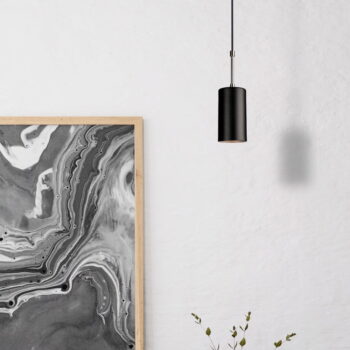 Čierne závesné svietidlo Squid Lighting Geo, výška 124 cm - Image 3
