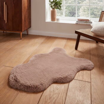 Svetlohnedá syntetická kožušina 60x90 cm Super Teddy – Think Rugs - Image 2