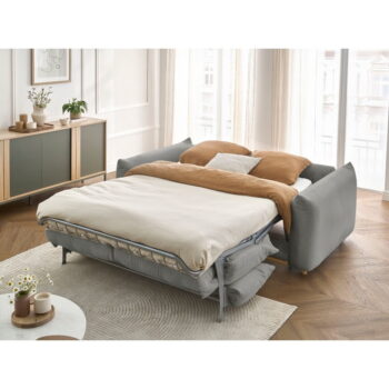Sivá rozkladacia pohovka 214 cm Ernest – Bobochic Paris - Image 3