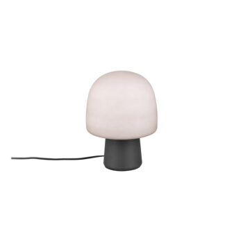 Čierno-biela stolová lampa so skleneným tienidlom (výška 27 cm) Steen – Trio - Image 4