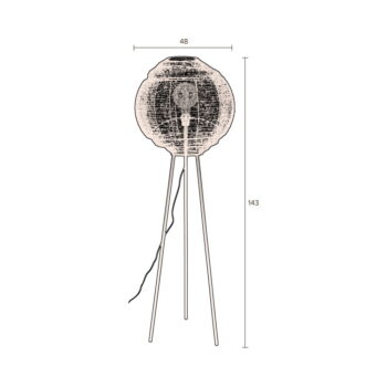 Stojacia lampa v zlatej farbe Meezan - Dutchbone - Image 9