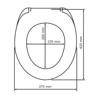 Biele WC sedadlo s jednoduchým zatváraním Wenko Kos, 44 × 37,5 cm - Image 7