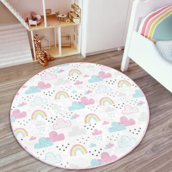 Biely detský koberec ø 100 cm Comfort – Mila Home - Image 3