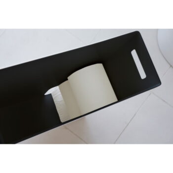 Čierny kovový zásobník na toaletný papier Yamazaki Tower - Image 4