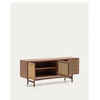 Hnedá nízka komoda v dekore orecha 180x73 cm Elan – Kave Home - Image 4