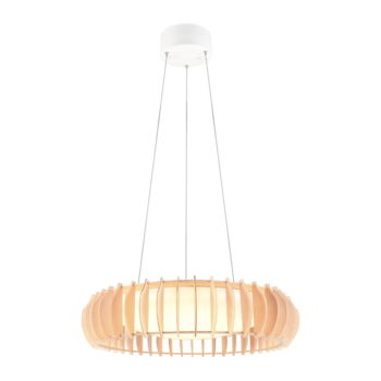 LED závesné svietidlo v bielej a prírodnej farbe ø 60 cm Monte – Trio