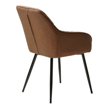 Jedálenská stolička z imitácie kože v tehlovej farbe Milton – Unique Furniture – Obrázok 4