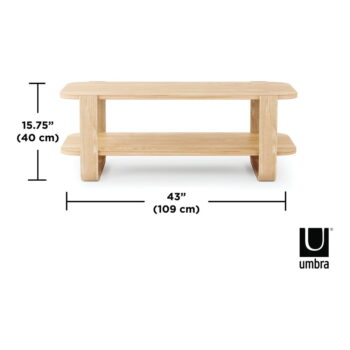 Konferenčný stolík z eukalyptového dreva v prírodnej farbe 55x109 cm Bellwood - Umbra - Image 3