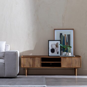 TV stolík z mangového dreva v prírodnej farbe 150x50 cm Apricot – Ixia – Obrázok 7
