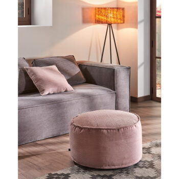 Sivá menčestrová pohovka 240 cm Blok – Kave Home - Image 4