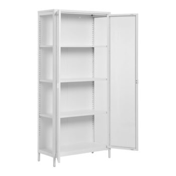Biela kovová vitrína 80x175 cm Brisbane – House Nordic - Image 2