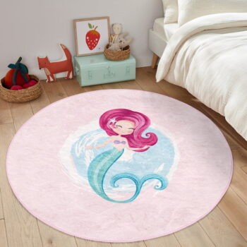 Ružový detský koberec ø 120 cm Comfort – Mila Home – Obrázok 5