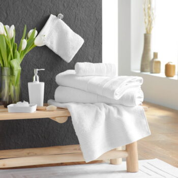 Biela froté bavlnená osuška 70x130 cm Tendresse – douceur d'intérieur - Image 4