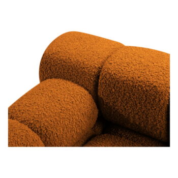Oranžový modul pohovky z textílie bouclé (ľavý roh) Bellis – Micadoni Home - Image 6