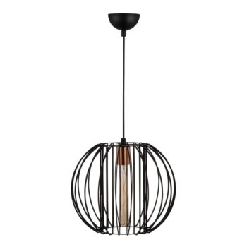 Závesné svietidlo v čiernej a bronzovej farbe s kovovým tienidlom ø 33 cm Fellini – Opviq lights - Image 4