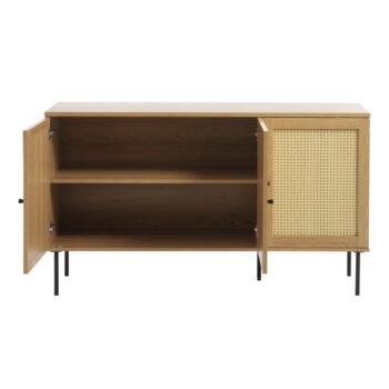 Nízka komoda v dekore duba v prírodnej farbe 140x80 cm Pensacola – Unique Furniture – Obrázok 3