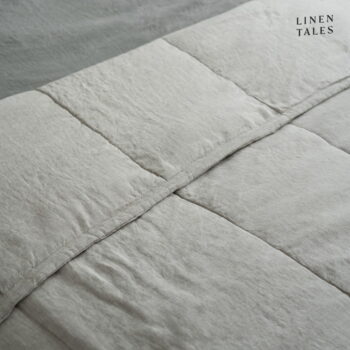 Ľanový prešívaný pléd v prírodnej farbe 200x220 cm Melange – Linen Tales – Obrázok 4