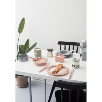 Béžový detský hlboký tanier Design Letters Eat & Learn, 15,5 cm - Image 3