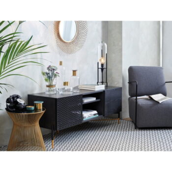 Okrúhly odkladací stolík so sklenenou doskou ø 40 cm Jolene – Kave Home - Image 7