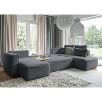 Tmavosivá rozkladacia rohová pohovka (do "U") Homely Tommy – Miuform - Image 2