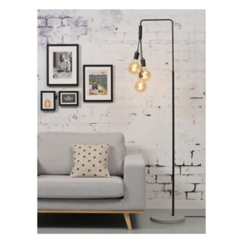 Čierno-sivá stojacia lampa s kovovým tienidlom (výška 190 cm) Oslo – it's about RoMi - Image 7