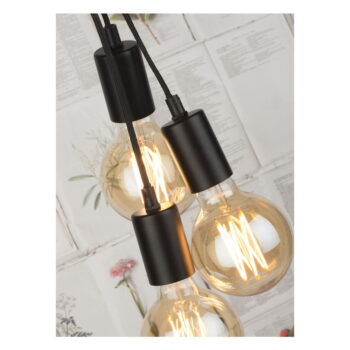 Čierno-sivá stojacia lampa s kovovým tienidlom (výška 190 cm) Oslo – it's about RoMi - Image 4