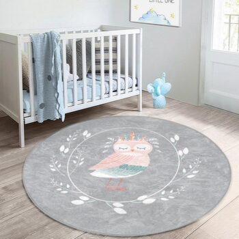 Sivý detský koberec ø 80 cm Comfort – Mila Home - Image 3